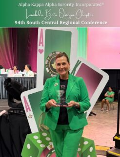 Shreveport, you showed out! 💗💚

Lambda Beta Omega had an incredible time at the 94th South Central Regional Conference in Shreveport, LA, joining over 4,000 members for a weekend full of sisterhood, learning, and celebration. We are proud to have brought home 1st Place for Small Chapter Scrapbook — a true reflection of the dedication and hard work of our chapter.

During the conference, members attended workshops that provided valuable knowledge and skills to support our service and leadership efforts. We also celebrated and honored our members who have gone before us during the Ivy Beyond the Wall Ceremony.

✨ Special Shoutout
We would like to recognize our very own Faye B. Bryant Leadership Institute cohort participant, Aquanits Zachary! Your commitment to leadership and growth continues to make Lambda Beta Omega proud. 💗💚

From fellowship and memories to reflection and recognition, this conference was a remarkable experience for Lambda Beta Omega. Grateful for every connection and every opportunity to represent our chapter with excellence.

#AKA1908 #SCRC #LBO1908 #ServiceAndSisterhood