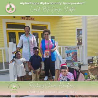 Lambda Beta Omega was honored to participate in Rocking Chair Readers! 📚💗

Reading is the foundation for lifelong learning, opening doors to imagination, knowledge, and opportunity. We are proud to help inspire a love for reading in the next generation. ✨

Reading Tips for Parents:
• Read with your child daily — even 10–15 minutes makes a difference
• Ask questions during the story to build understanding and engagement
• Let your child choose books that interest them to make reading fun! 

💕💚