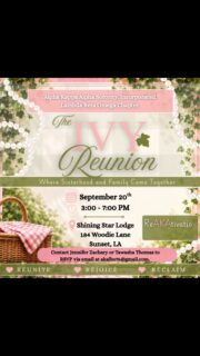 Join Lambda Beta Omega for our Ivy Reunion: ReAKAtivation Picnic — an afternoon of sisterhood, family, fellowship, and fun! 🧺☀️

Whether we see you often or it’s been a little while, we’d love to welcome you back and reconnect. Bring your family, enjoy the picnic, and spend some time with your LBO sisters.

There’s always a place for you in our sisterhood, and we can’t wait to see you 💕💚

Be sure to RSVP and let us know you’ll be joining us!