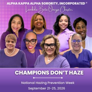 Lambda Beta Omega wears purple today in recognition of Hazing Awareness Week. We stand united in promoting sisterhood, respect, and safety. Hazing has no place in our organization or our community. 💜💕

#ChampionsDontHaze #BeTheLeader