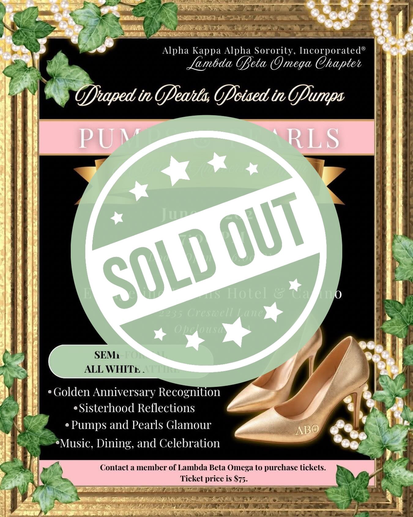 Pumps & Pearls 2026 is officially SOLD OUT! ✨ Thank you to everyone who purchased tickets. Can’t wait to celebrate with you all on June 6 💕💚